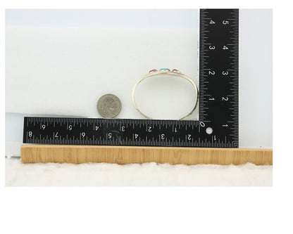 Navajo Cuff Bracelet Sterling Silver Natural Coral Turquoise Sign Justin Morris