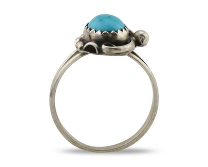 Navajo Ring 925 Silver Turquoise Artist Signed SkyStone Creations C.80's