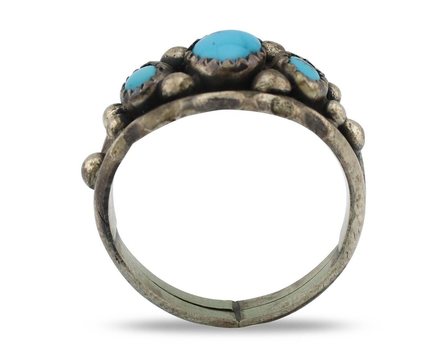 Navajo Ring 925 Silver Turquoise Artist Signed E SkyStone Creations C.80's