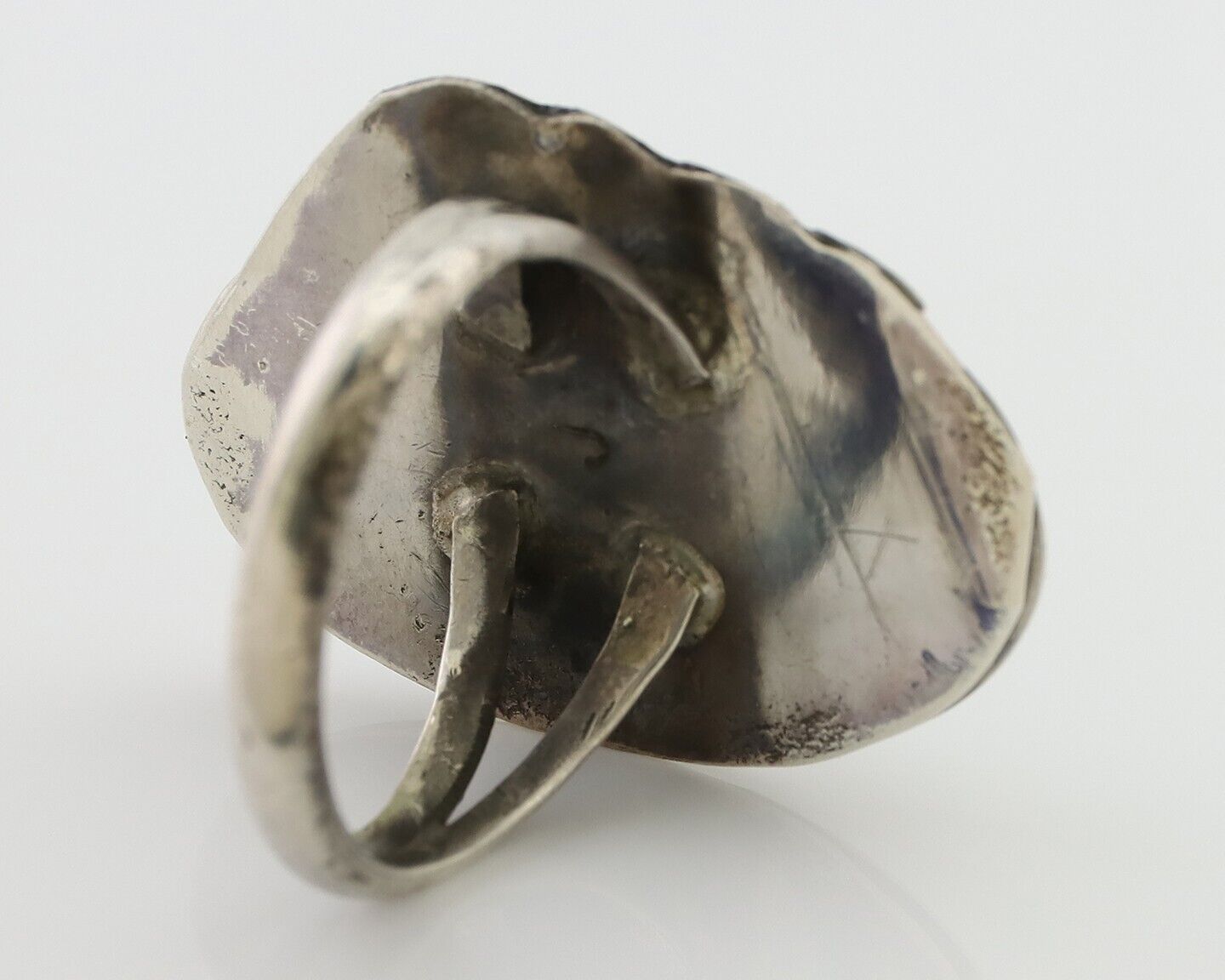 Navajo Handmade Ring 925 Silver Natural Turquoise Signed Jason Livingston C.80's