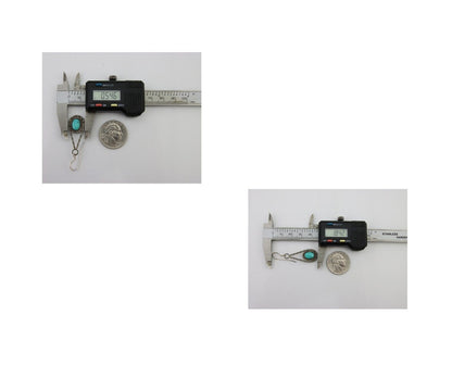 Navajo Dangle Earrings 925 Silver Natural Blue Turquoise Native Artist C.80's