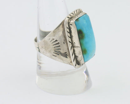 Navajo Ring 925 Silver Natural Blue Turquoise Native American Artist C.80's