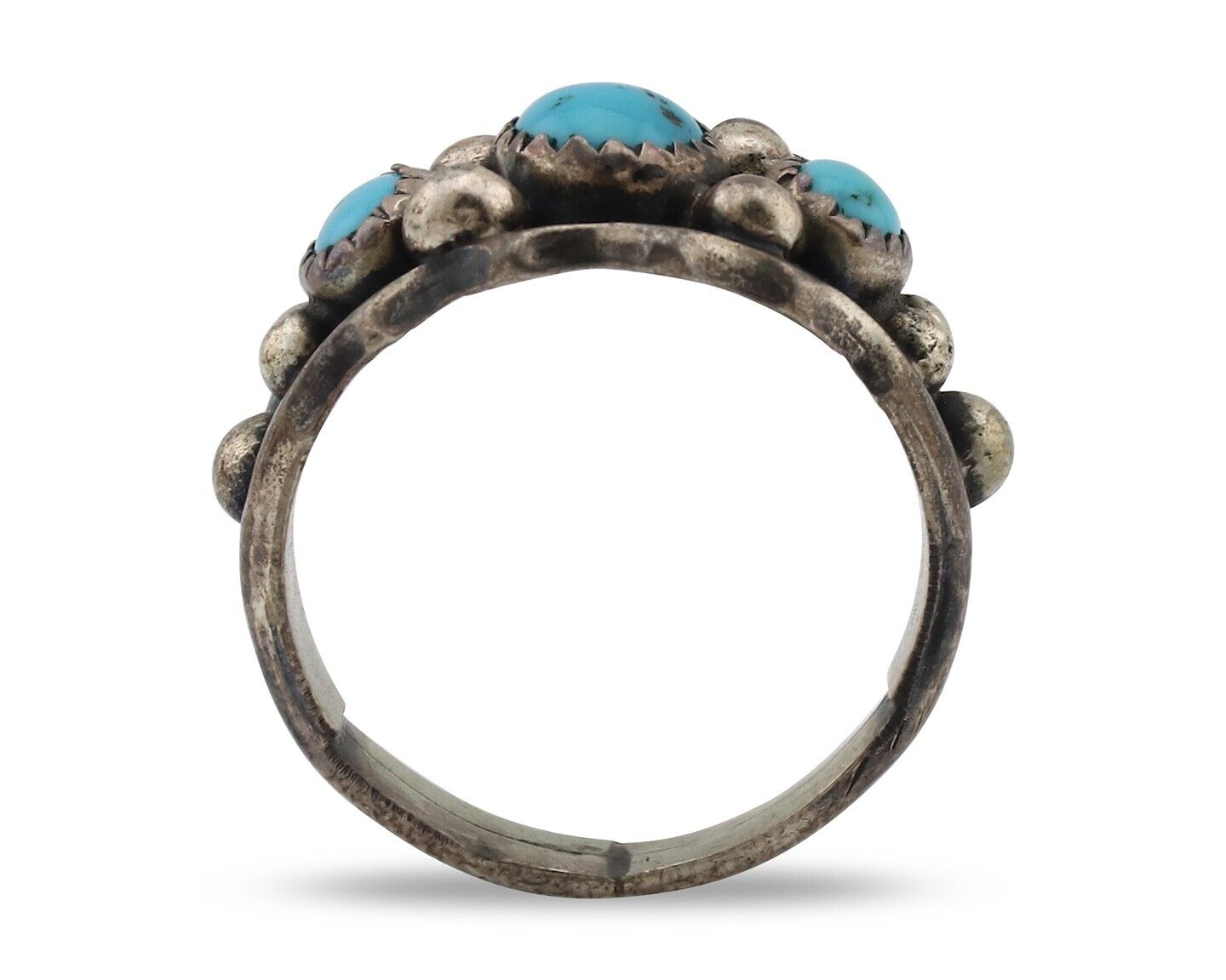 Navajo Ring 925 Silver Turquoise Artist Signed E SkyStone Creations C.80's