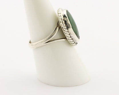 Navajo Ring 925 Silver Kingman Turquoise Native American Artist C.80's