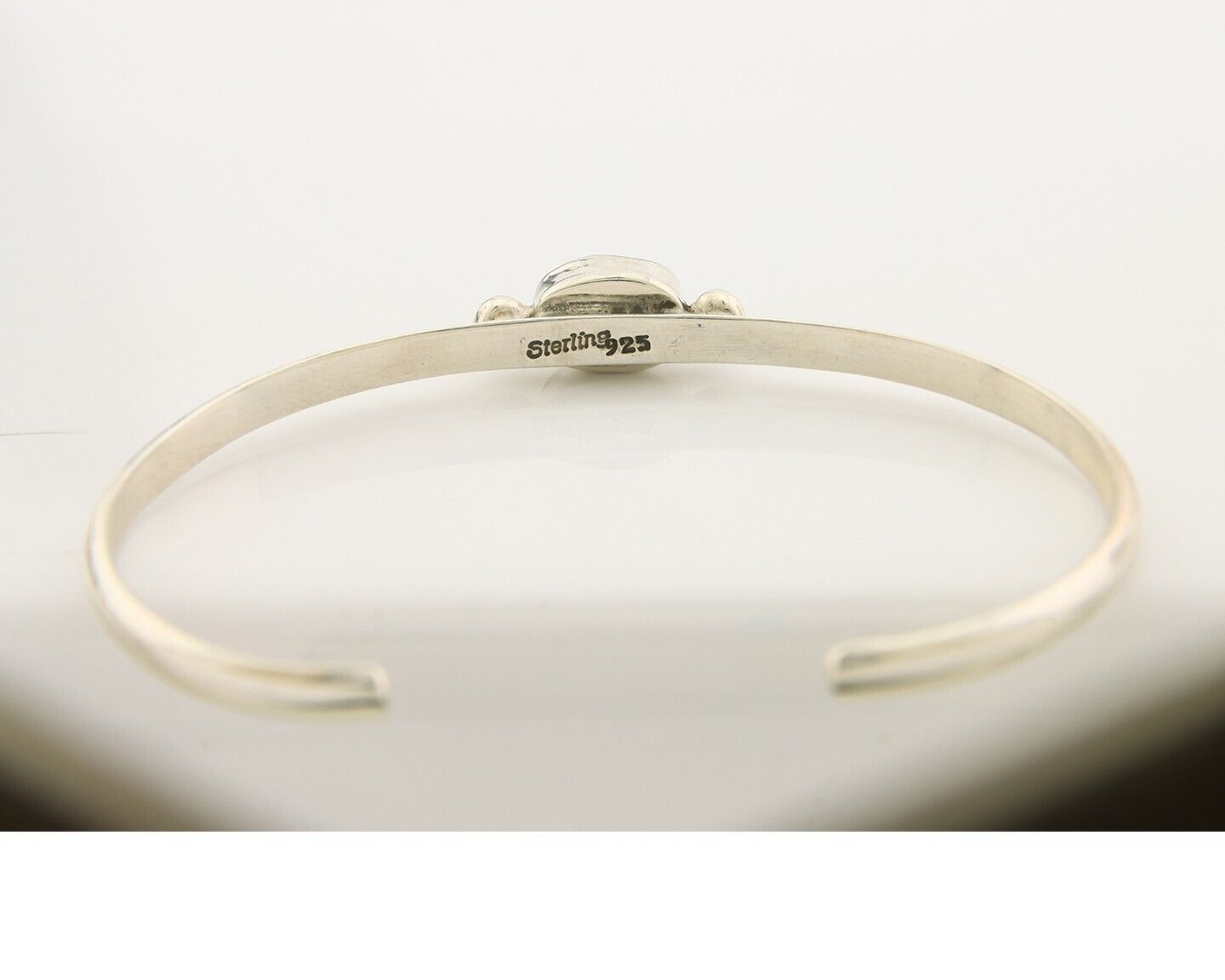 Navajo Bracelet .925 Silver Mediterranean Red Coral Cuff Native Artist C.80's