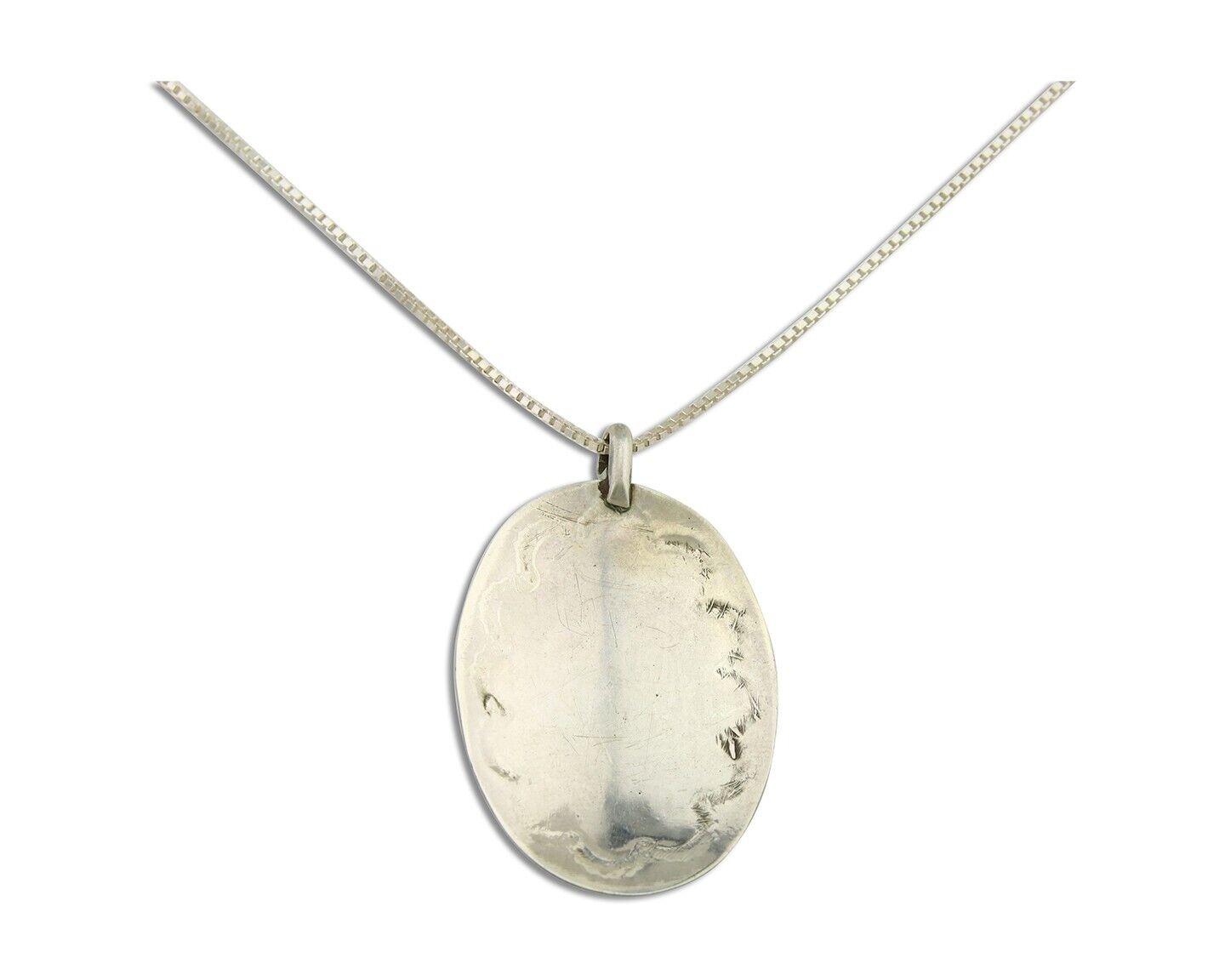 Navajo Necklace 925 Silver Spiderweb Turquoise Native American Artist C.80's