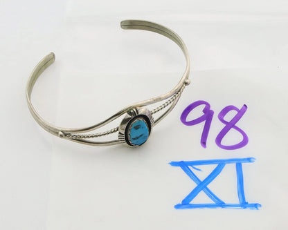 Navajo Cuff Bracelet Sterling Silver Natural Turquoise Native Vintage