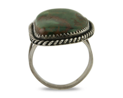 Navajo Handmade Ring 925 Silver Manassas Turquoise Native Artist C.80's