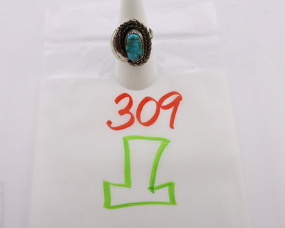Navajo Handmade Ring 925 Silver Turquoise Native American Artist C.80's