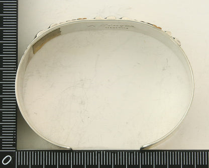 Navajo Bracelet Gold & 925 Silver Handmade 19 mm Wide Signed Thomas Singer C80s