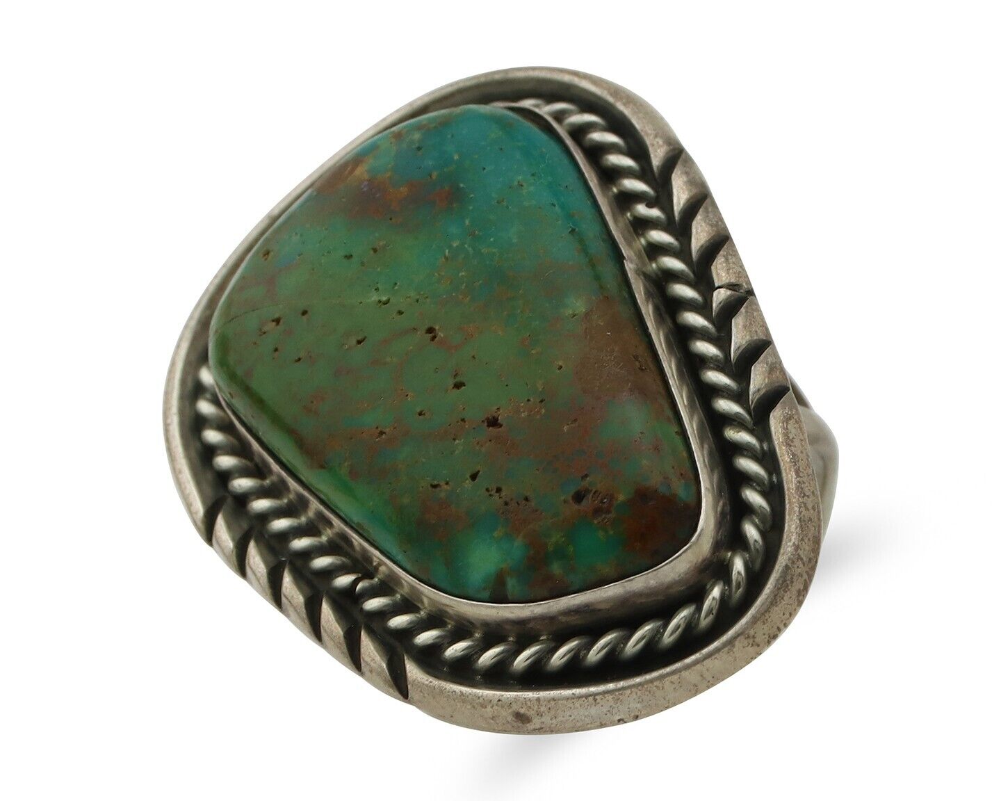 Navajo Ring 925 Silver Arizona Turquoise Artist Signed Philip Zachary C.80's