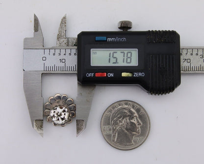 Navajo Tiwa Sun Earrings 925 Silver Native American Artist C.80's