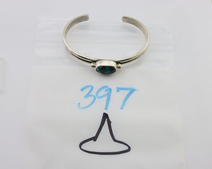 Navajo Cuff Bracelet 925 Silver Natural Blue Turquoise Native American C.80's