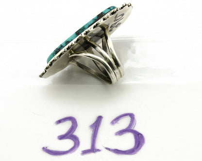 Navajo Ring .925 Silver Turquoise Mountain Artist Native American C.80's