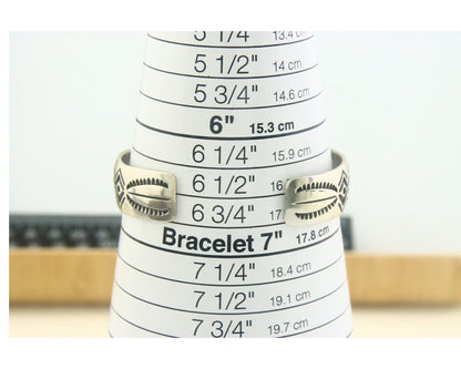 Navajo Bracelet 925 Silver Inlaid Turquoise Coral Artist Signed Stanley Bain C80