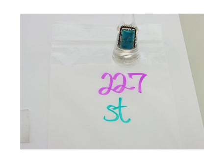 Navajo Handmade Ring 925 Silver Natural Turquoise Native Artist C.80's