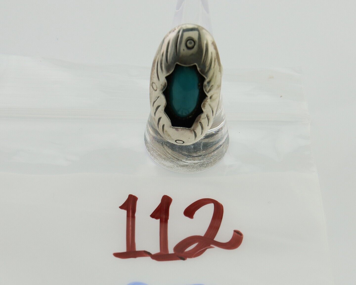 Navajo Handmade Ring 925 Silver Natural Arizona Turquoise Artist C.80's