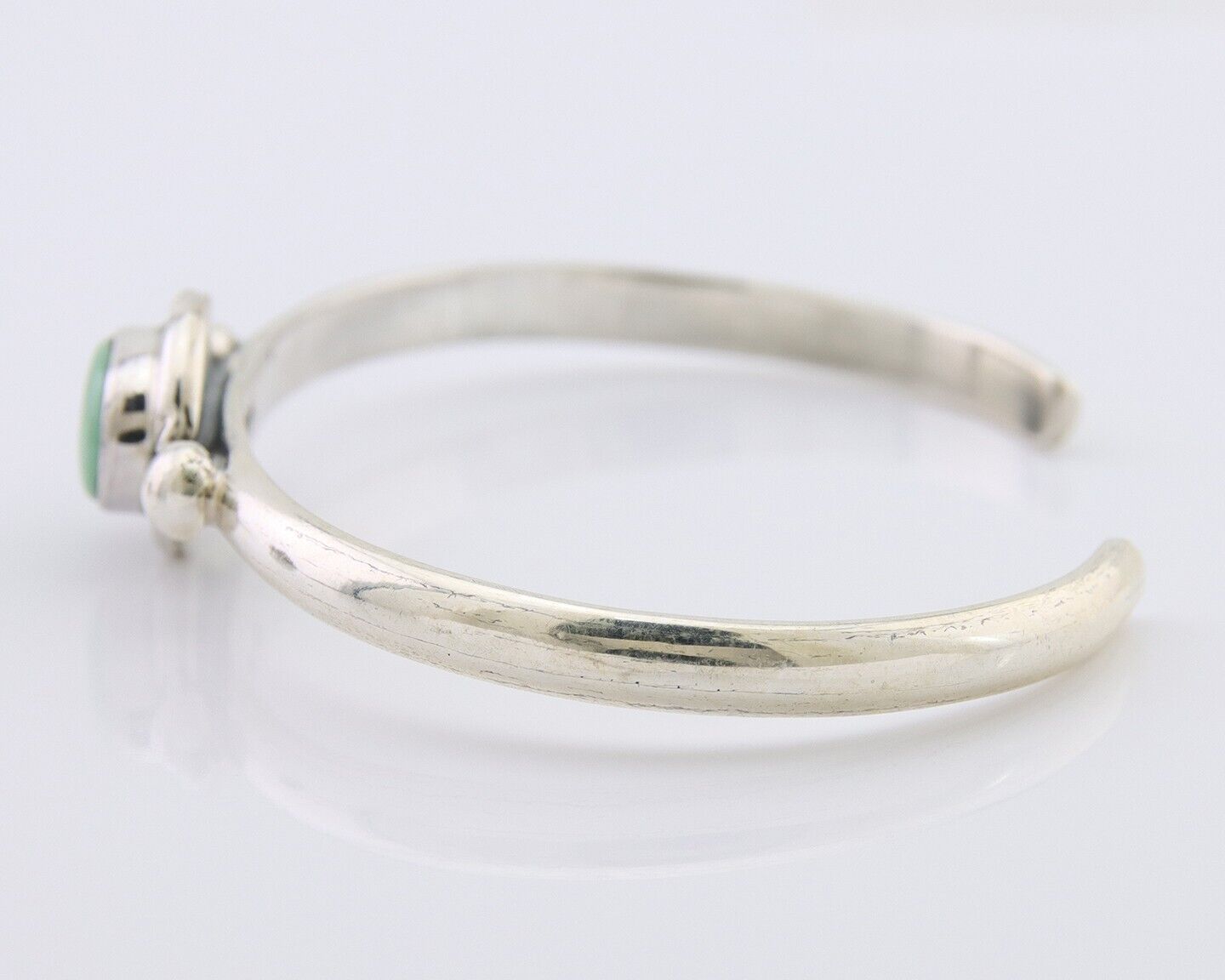 Navajo Bracelet 925 Silver Natural Turquoise Native American Artist C.80's