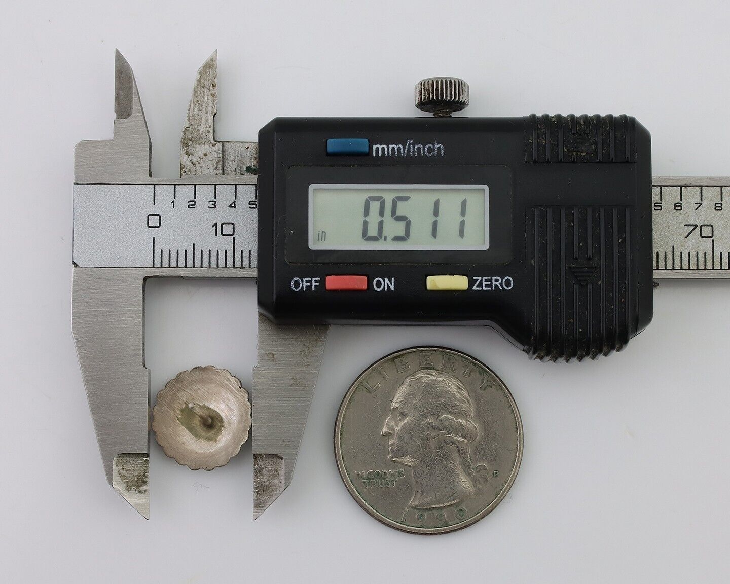 Navajo Small Shield Earrings 925 Silver Native American Artist C.80's