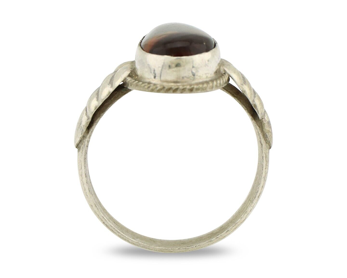 Navajo Handmade Ring 925 Silver Natural High Grade Fire Opal Native Artist C.80s