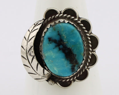 Navajo Handmade Ring 925 Silver Turquoise Native American Artist C.80's