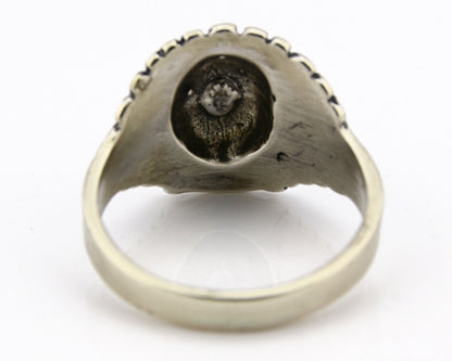 Navajo Warrior Chief Ring .925 Silver Artist Signed Wheeler C.80's Size 11.25