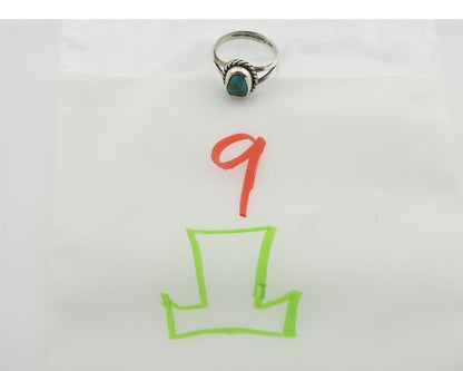 Navajo Ring .925 Silver Kingman Turquoise Native American Turquoise C.80's