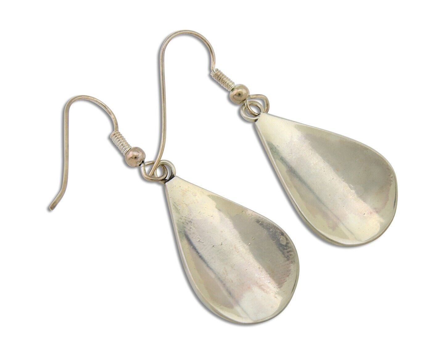 Navajo Kokopelli Earrings 999 Nickel Chip Inlay Turquoise Coral Native American