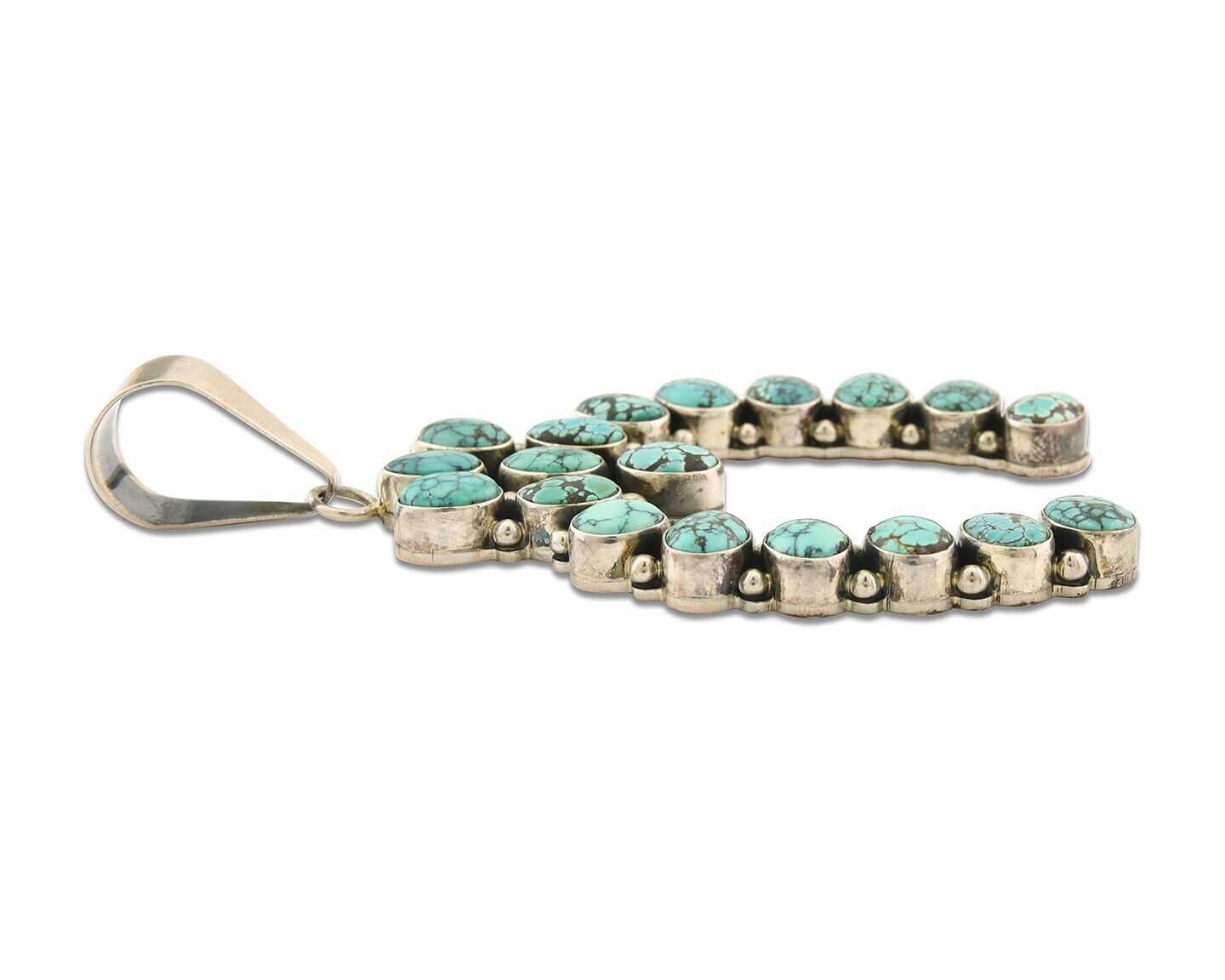 Navajo 925 Silver Turquoise Handmade Naja Artist Signed Paul Livingston C.80's