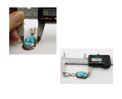 Navajo Necklace Pendant 925 Silver Turquoise Artist Tony Guerro C.80's