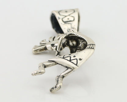 Navajo Kokopelli Pendant 925 Sterling Silver Native Artist Masha C.80's