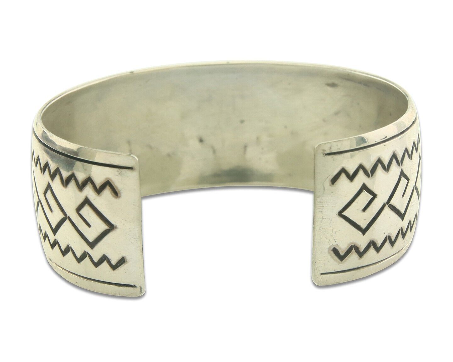 Navajo Bracelet 925 Silver Inlaid Turquoise Cuff Artist Signed Stanley Bain C80s