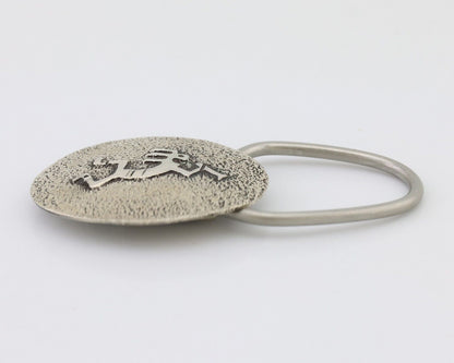 Navajo Kokopelli Key Chain .925 Silver Handmade Artist Signed Richard Begay C80s