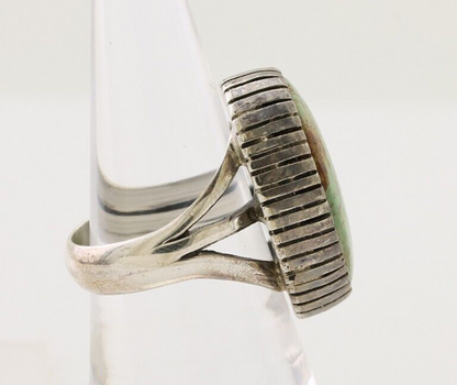 Navajo Handmade Ring 925 Silver Turquoise Signed Native American C.80's