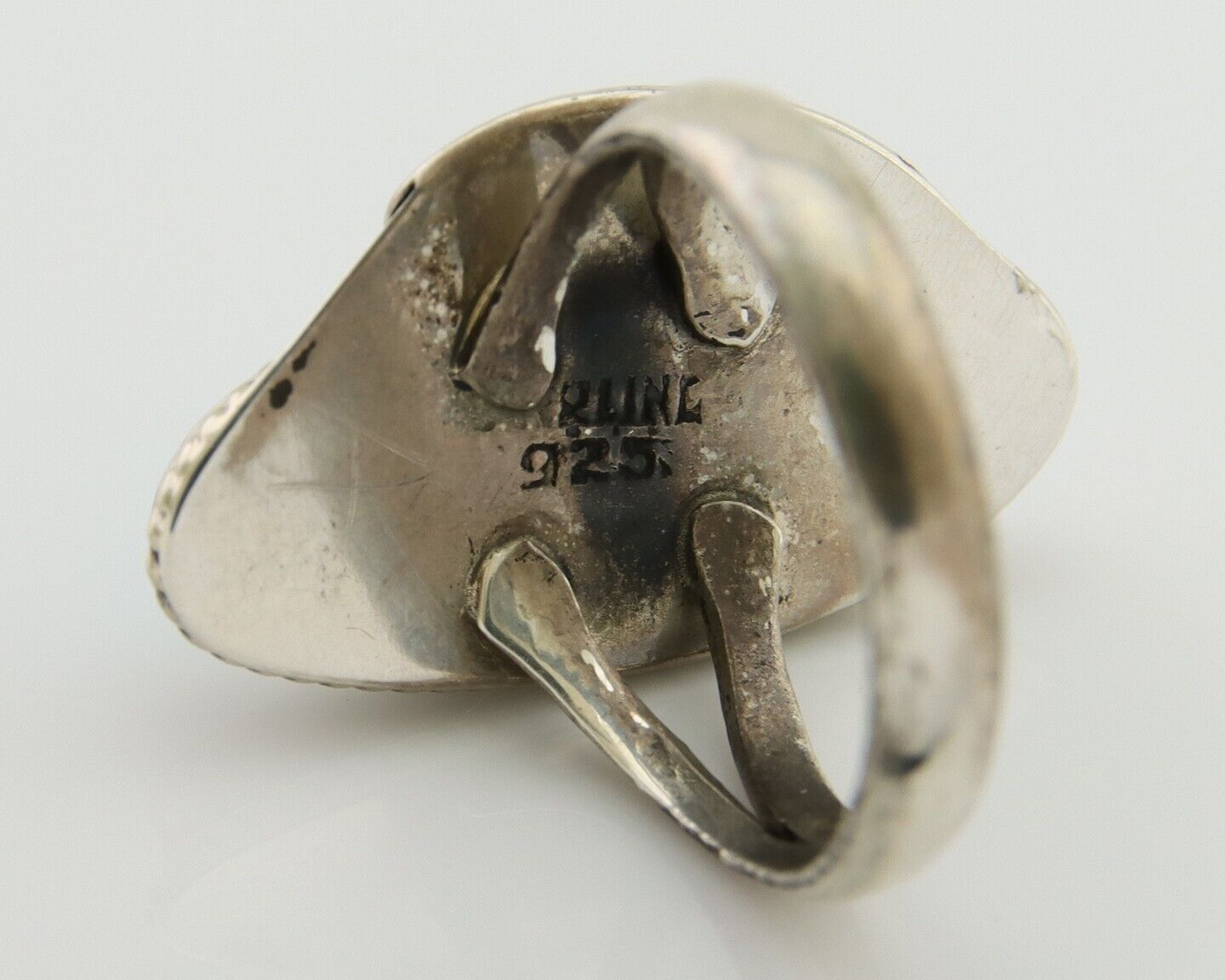 Navajo Ring 925 Silver Natural Blue Turquoise Native American Artist C.80's