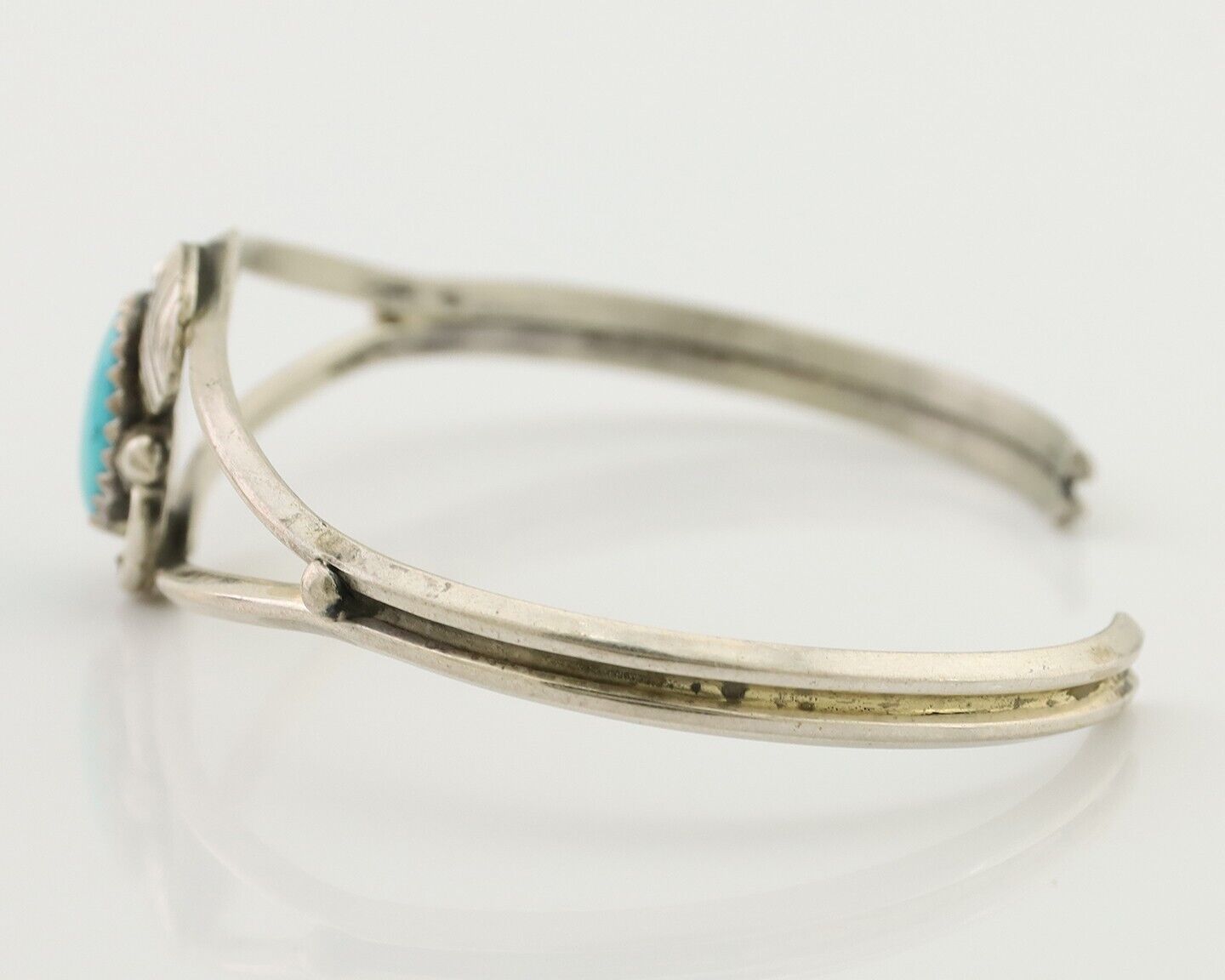 Navajo Handmade Bracelet 925 Silver Natural Blue Turquoise Native American C80's