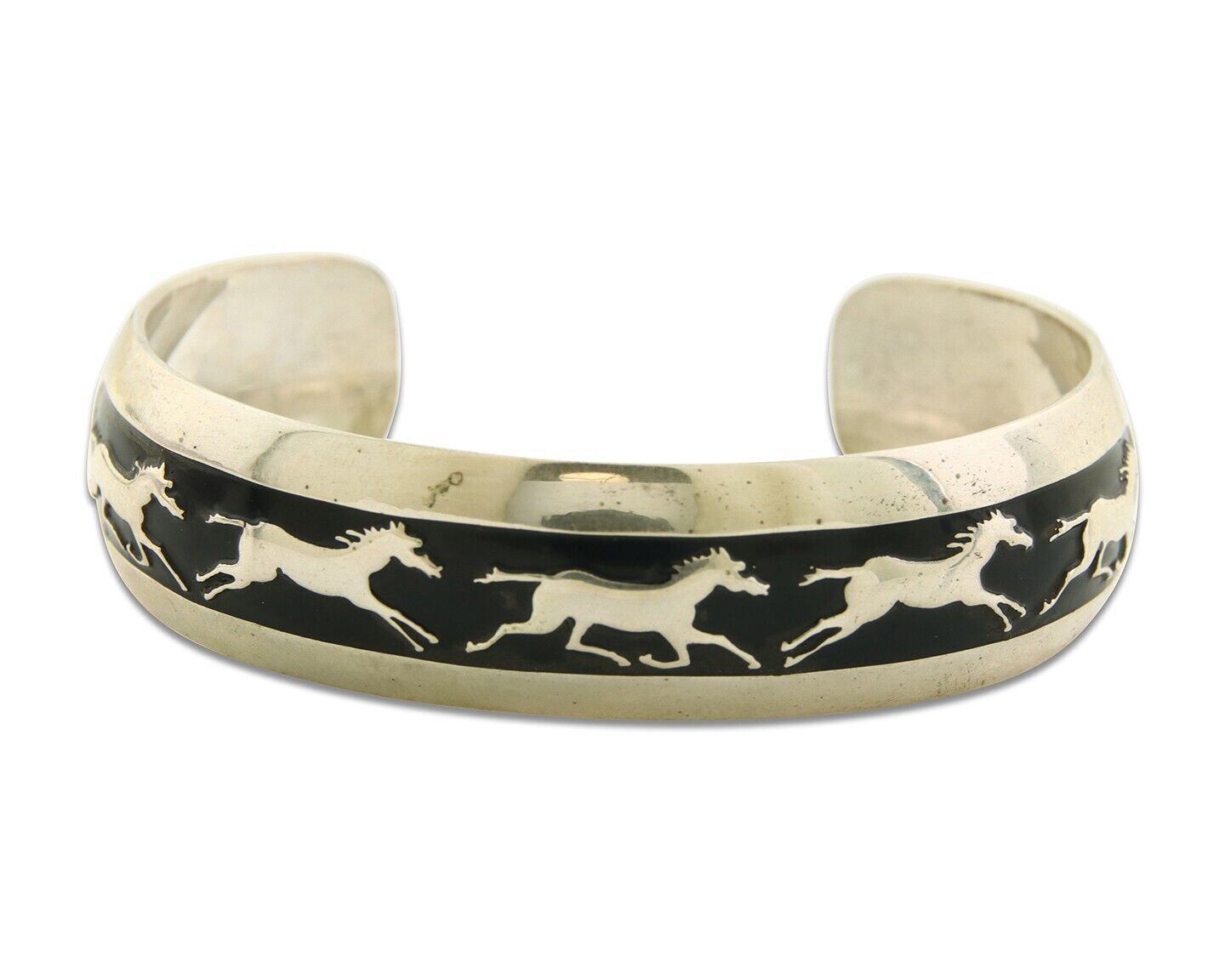 Navajo Bracelet 925 Silver Handmade Cuff Artist Signed B Webb C.80's