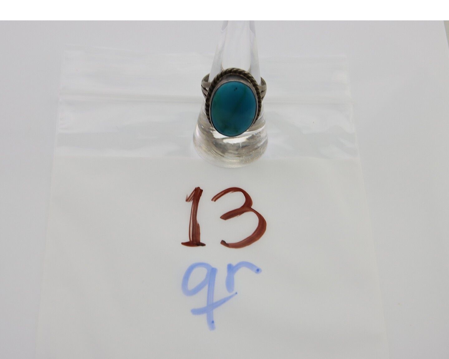 Navajo Handmade Ring 925 Silver Turquoise Native American Artist C.80's