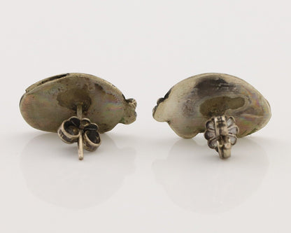 Navajo Earrings 925 Silver Natural Turquoise Native American Artist C.80's