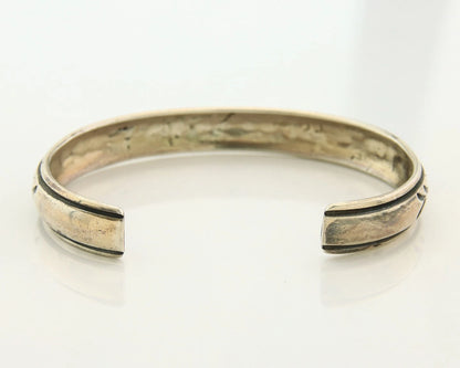 Navajo Cuff Bracelet 925 Sterling Silver Vintage Handmade Signed T Singer