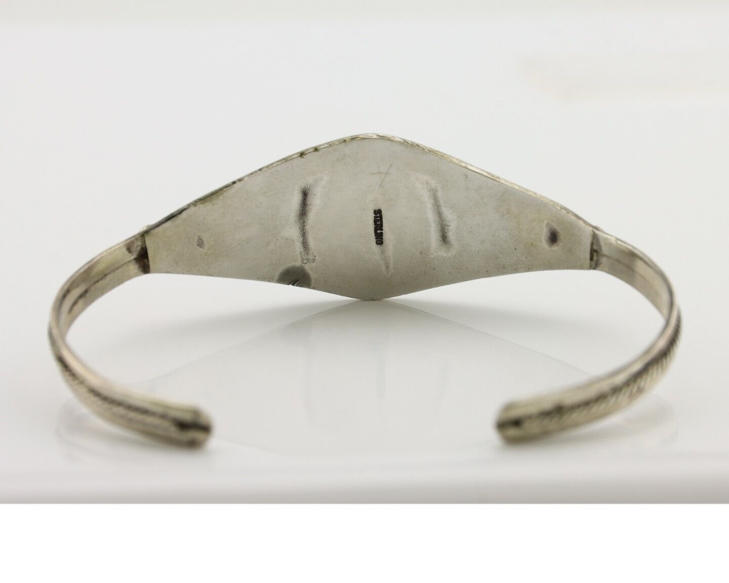 Navajo Bracelet 925 Silver Spiderweb Kingman Turquoise Native American C.80's