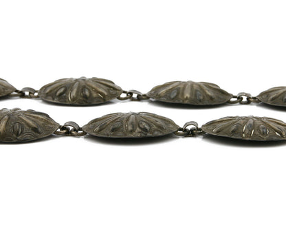 Navajo Concho Belt .925 Silver Handmade Hand Stamped Circa 1940's