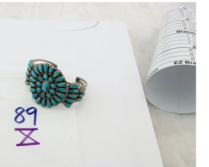 Navajo Cuff Bracelet Sterling Silver Authentic Turquoise Signed Ben Boyd