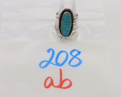 Navajo Ring 925 Silver Natural Blue Turquoise Native American Artist C.80's