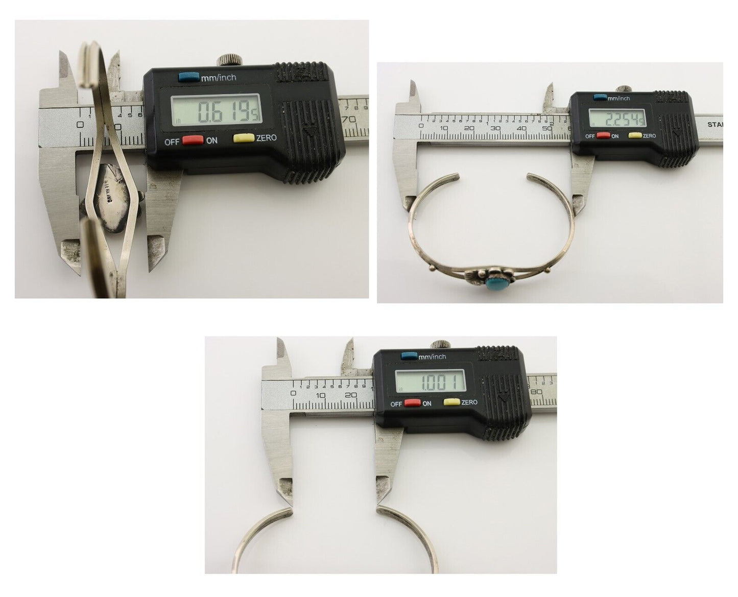 Navajo Handmade Bracelet 925 Silver Natural Blue Turquoise Native American C80's