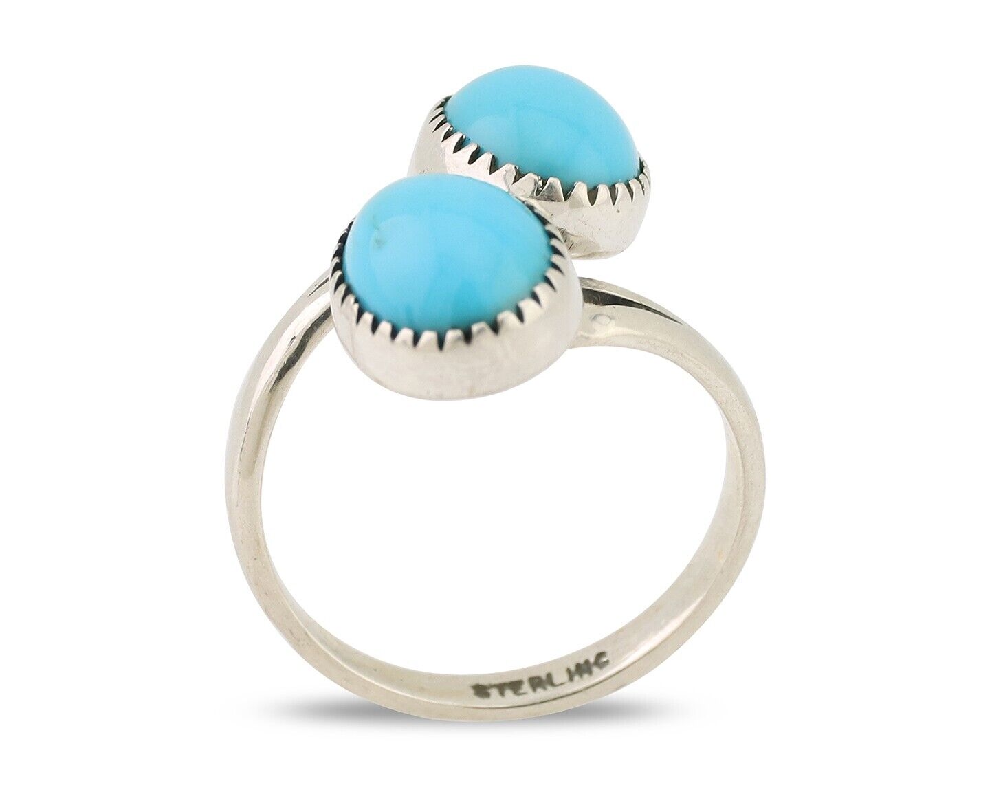 Navajo Handmade Ring 925 Silver Turquoise Native American Artist C.80's