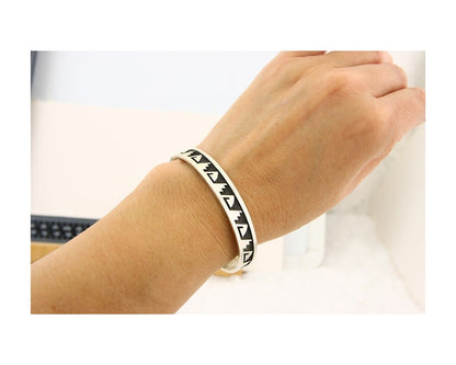 Hopi Bracelet 925 Silver Handmade Artist Signed Guy Josytewa C.80's