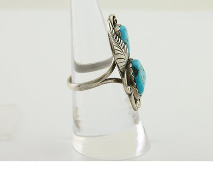 Navajo Ring 925 Silver Turquoise Artist Signed F C.80's
