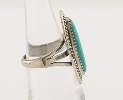 Navajo Ring 925 Silver Blue Turquoise Native Artist Signed M Begay C.80's