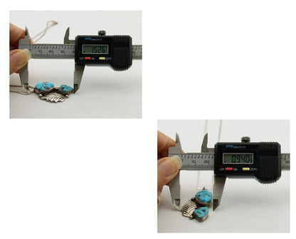 Zuni Necklace 925 Silver Blue Turquoise Artist Signed EMY C.80's